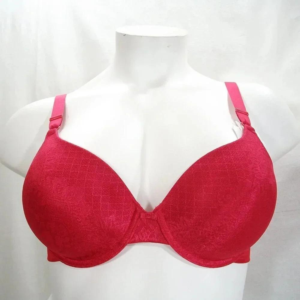 34DD Vanity Fair 75346 Beauty Back Lace UW Bra Red NWT